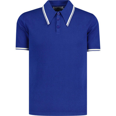 Empire MADCAP ENGLAND Retro Popcorn Knit Polo (SB)