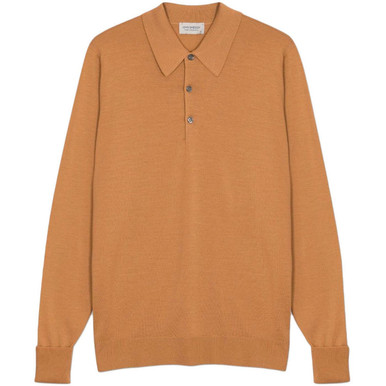 Dorset John Smedley Classic Mod Polo Shirt Nutmeg