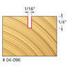 Freud Double Flute, Straight Bit, 1/16" Diameter, 1/4" Carbide Height, 1/4" Shank
