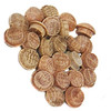 3/8" Round Head Oak Buttons, 25pk