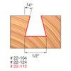 Freud 1/2" Dovetail Router Bit, 14 Deg. Angle, 1/2" Carbide Height, 1/4" Shank, 1/2" Overall Diameter, 2-5/8" Overall