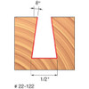 Freud 1/2" Dovetail Router Bit, 8 Deg. Angle, 13/16" Carbide Height, 1/4" Shank, 2-3/4" Overall Length,