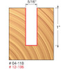 Freud Double Flute, Straight Bit, 5/16" Diameter, 1" Carbide Height, 1/4" Shank
