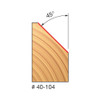 Freud Chamfer Bit, 45 Deg. Angle, 1/4" Carbide Height, 1-1/2" Overall Diameter, 1/4" Shank, 1/2" Bearing Diameter,