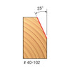Freud Chamfer Bit, 25 Deg. Angle, 1/4" Carbide Height, 15/16" Overall Diameter, 1/4" Shank, 1/2" Bearing Diameter,