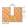 Freud Double Flute, Straight Bit, 1/4" Diameter, 1/2" Carbide Height, 1/4" Shank