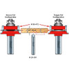 Freud 1/8" Radius V-Groove Router Bit, 3/16" Carbide Height, 1/4" Shank, 1/4" Overall Diameter, 1-3/4" Overall