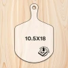 Statedwood Pizza Peel Cutting Board Template 10.5x18"