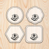 Statedwood Basic Coaster 4Pc Template Kit