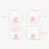 Statedwood Basic Coaster 4Pc Template Kit