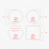 Statedwood Basic Coaster 4Pc Template Kit