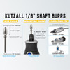 Kutzall 1/8" Shank Rotary Burr Fine Detail Kit 4pc