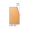 Freud Chamfer Bit, 15 Deg. Angle, 1/2" Carbide Height, 23/32" Overall Diameter, 1/4" Shank, 1/2" Bearing Diameter,