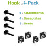 *CLOSEOUT* Wallwerx 3" Hooks 4pk