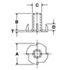 1/4-20 4 Prong T nut 10Pk