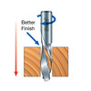 Freud 3/8" Down-Spiral Router Bit, 1-1/4" Carbide Height, 1/2" Shank, 3" Overall Length