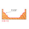 Freud Groove Cove & Bead Bit, 5/32" Radius, 1-1/4" Overall Diameter, 1/2" Shank,  2-1/4" Overall Length
