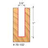 Freud 1/4" Down-Spiral Router Bit, 1" Carbide Height, 1/4" Shank, 2-1/2" Overall Length