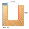 Freud Top Bearing Flush Trim Router Bit 1-1/2" Carbide Height, 1/2" Shank, 1-1/8" Diameter, 3-3/8" Overall Length