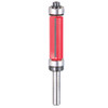 Freud Top & Bottom Flush Trim Router Bit, 1-1/4" Carbide Height, 1/4" Shank, 1/2" Diameter, 3-5/16" Overall Length