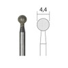 Diamond grinding bits in spherical shape, tip diameter 4,4mm, 2 pcs.