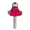 Freud Round Over Bit, 3/8" Radius, 5/8" Carbide Height, 1/4" Shank, 2-3/16" Overall Length