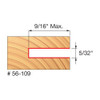 Freud Slotting Cutter Router Bit, 5/32" Carbide Height, 5/16" Inside Diameter, 2" Overall Diameter