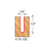 Freud 1/8" Up-Spiral Router Bit, 1/2" Carbide Height, 1/4" Shank, 2" Overall Length
