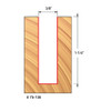 Freud 3/8" Up-Spiral Router Bit, 1-1/4" Carbide Height, 1/2" Shank, 3" Overall Length