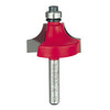 Freud Beading Bit, 3/8" Radius, 3/8" Bearing Diameter, 1/4 Shank, 1-1/4" Overall Diameter, 2-3/16" Overall Length
