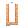 Freud 1/2" Up-Spiral Router Bit, 1-1/4" Carbide Height, 1/2" Shank, 3" Overall Length
