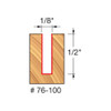 Freud 1/8" Down-Spiral Router Bit, 1/2" Carbide Height, 1/4" Shank, 2" Overall Length