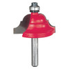 Freud Cove & Bead Profile Bit, 1/4" Radius, 1-1/2" Overall Diameter, 1/4" Shank, 3/8" Bearing Diameter, 2-5/16"