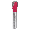 Freud Round Nose Router Bit, 3/16" Radius, 3/8" Carbide Height, 1/4" Shank, 3/8" Overall Diameter