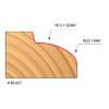 Freud Classic Table Edge Router Bit, 1/2" Bearing, 10 Deg. Angle, 2-5/8" Overall Length, 1/2" Shank