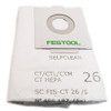 Festool CT26 Self Cleaning Filter Bag, 5PK