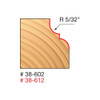 Freud Classic Cove & Bead Bit, 5/32" Radius, 1-1/8" Overall Diameter, 1/2" Shank, 1/2" Bearing Diameter, 2-9/16"