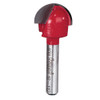 Freud Round Nose Router Bit, 3/8" Radius, 7/16" Carbide Height, 1/4" Shank, 3/4" Overall Diameter