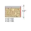 Freud Bottom Bearing Flush Trim Bit, 1/2" Carbide Height, 3/8" Diameter, 1/4" Shank, 3/8" Bearing Diameter,