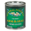 General Finishes Arm-R-Seal Clear Semi-Gloss, Oil Wipe-On Top Coat, Quart