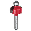 Freud Cove Router Bit, 1/4" Radius, 1/2" Carbide Height, 1/4" Shank, 7/8" Overall Diameter, 2-3/16"