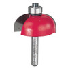 Freud Cove Router Bit, 1/2" Radius, 5/8" Carbide Height, 1/4" Shank, 1-3/8" Overall Diameter, 2-3/16"