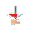 Freud Quadra-Cut Raised Panel Bit, 80 Deg. Angle, 5/8" Carbide Height, 2-3/4" Overall Diameter, 1/2" Shank