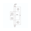 2-1/2" Non Mortise Hinge/Satin Nickel