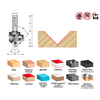Amana Insert V-Groove 90 Deg. 1/2"SH Amana Insert V-Groove 90 Deg. 1/2"SH