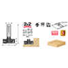 Amana Spoilboard 2+2 X 1-1/2"D X 1/2"SH