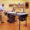 Professional 3HP Cabinet Saw with 36” Professional T-Glide Rip Fence, Rails & Extension Table