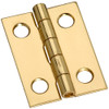 1"X3/4" Brass Narrow Hinge 4pk