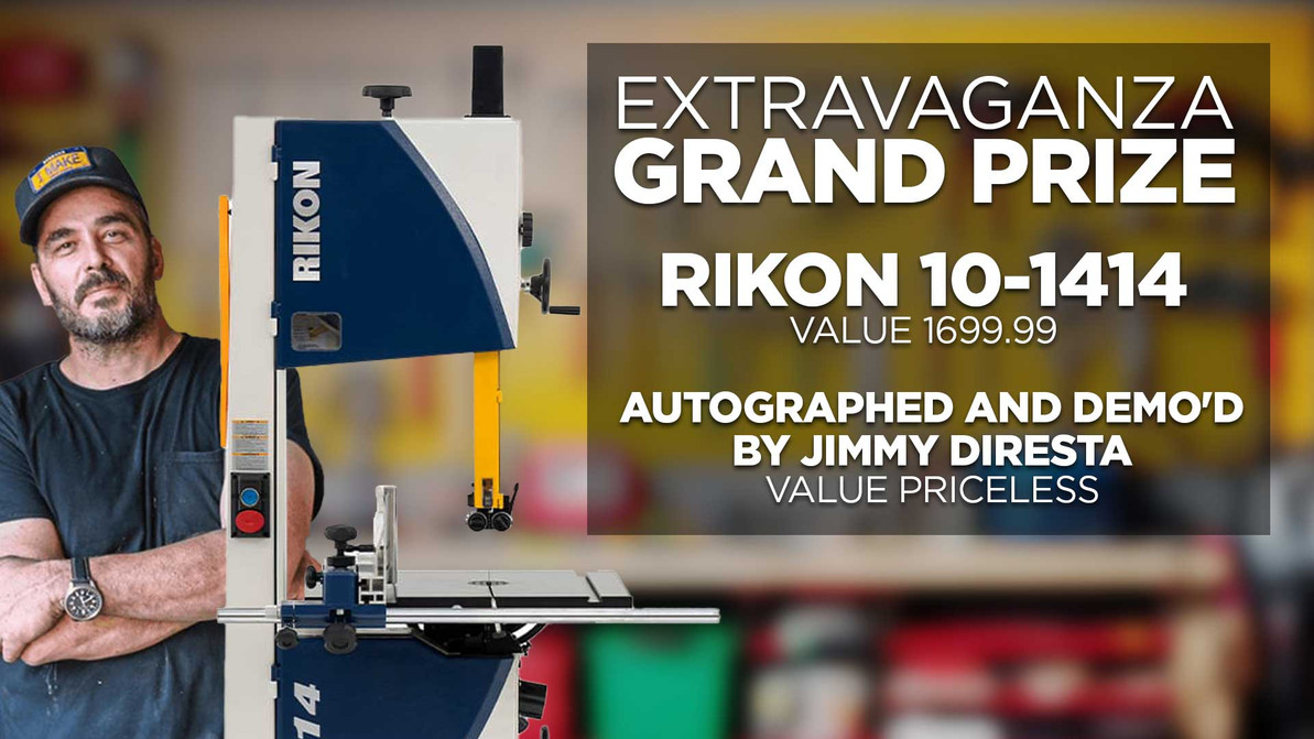 Jimmy DiResta Unleashes Epic Bandsaw Magic at the 25th Annual Woodworking Extravaganza – Enter to Win the New Rikon 14/14 as Grand Prize!