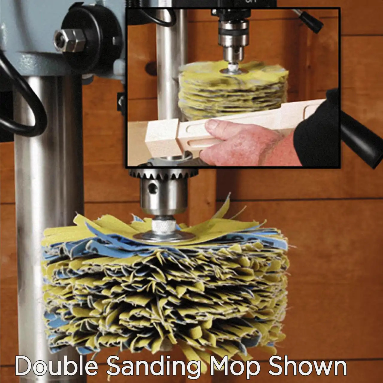 Klingspor Abrasives Gold Sand Mop 1"x 4" 120 Grit, Flutter Sheet Starter Kit